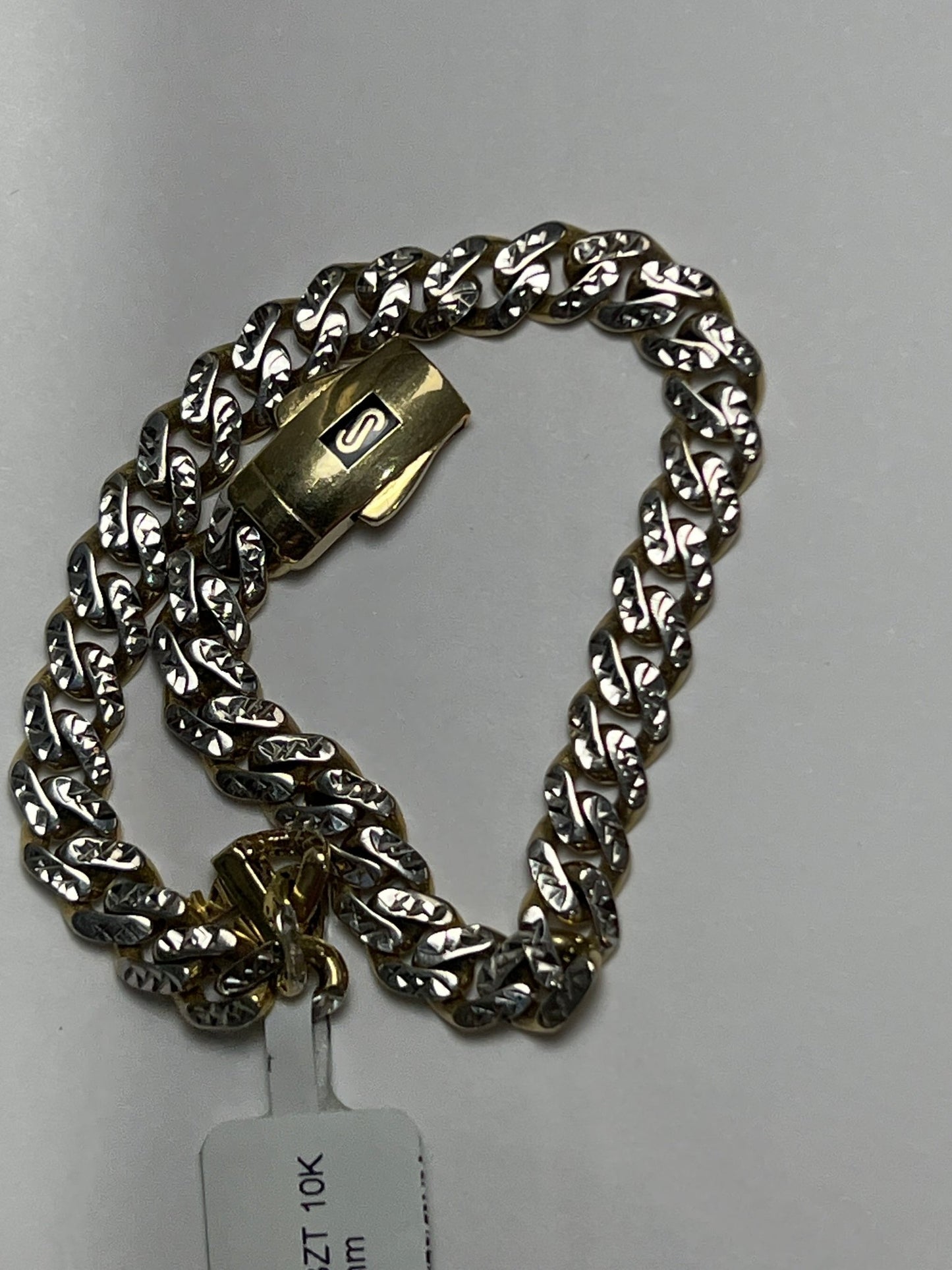 14k gold Cuban link chain necklace Gold cross pendant