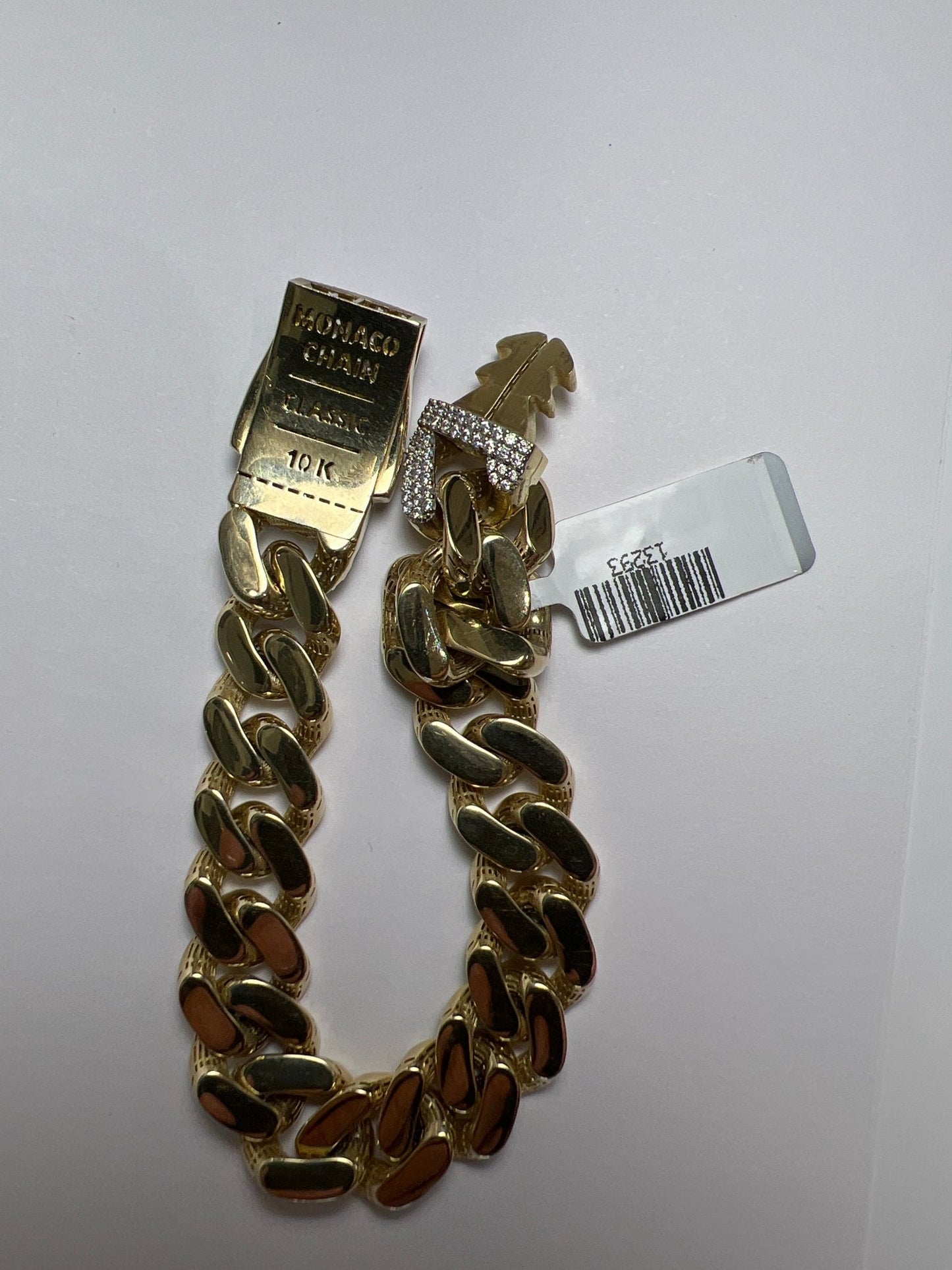 14k gold Cuban link chain necklace Gold cross pendant