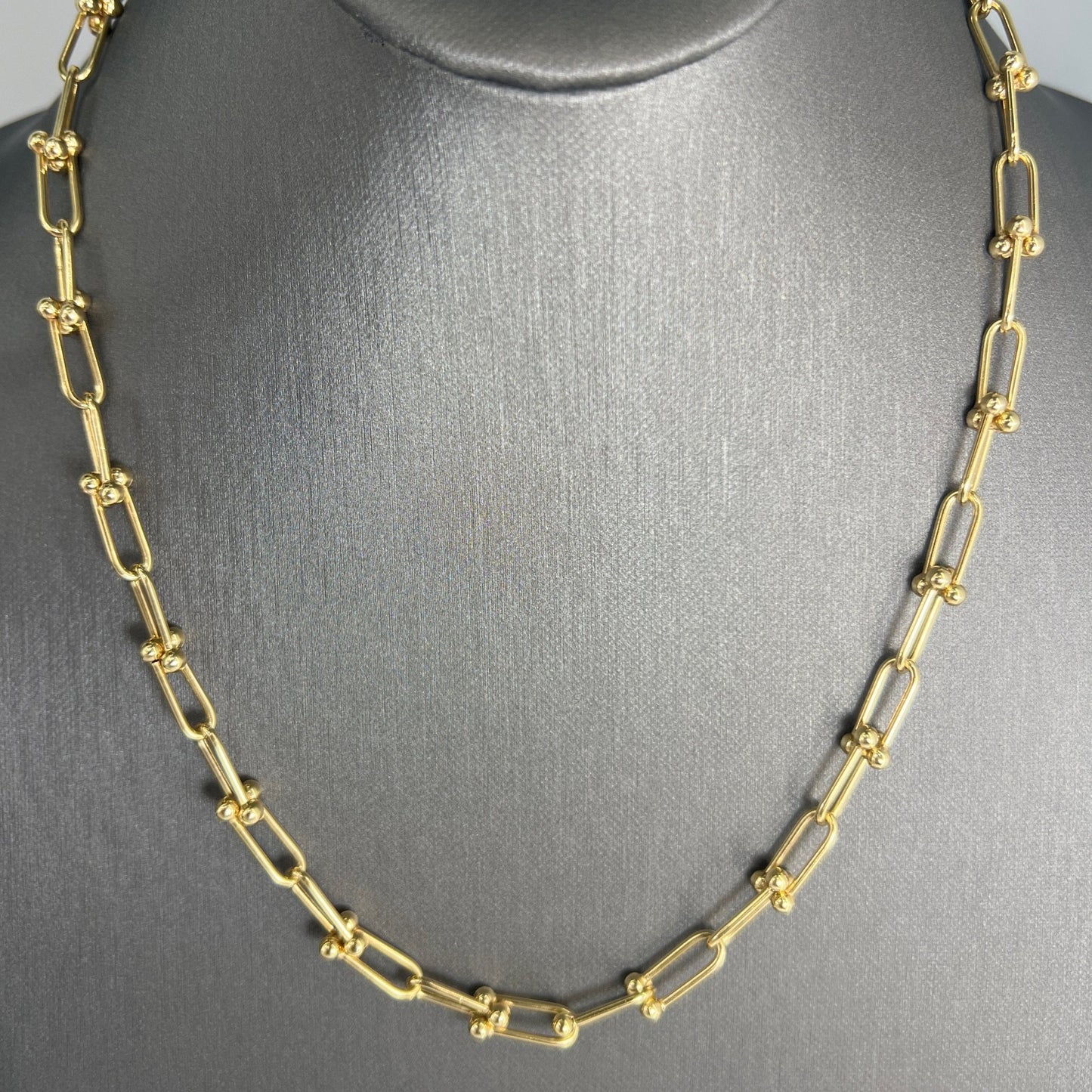 14k gold Cuban link chain necklace Gold cross pendant