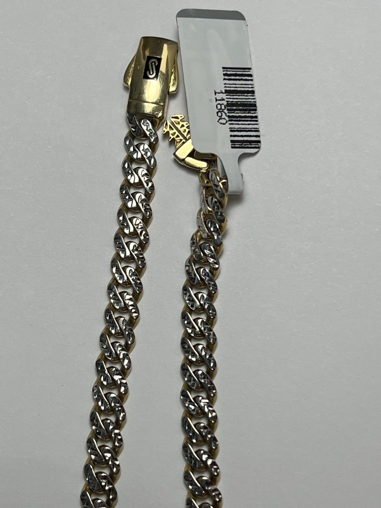 14k gold Cuban link chain necklace Gold cross pendant