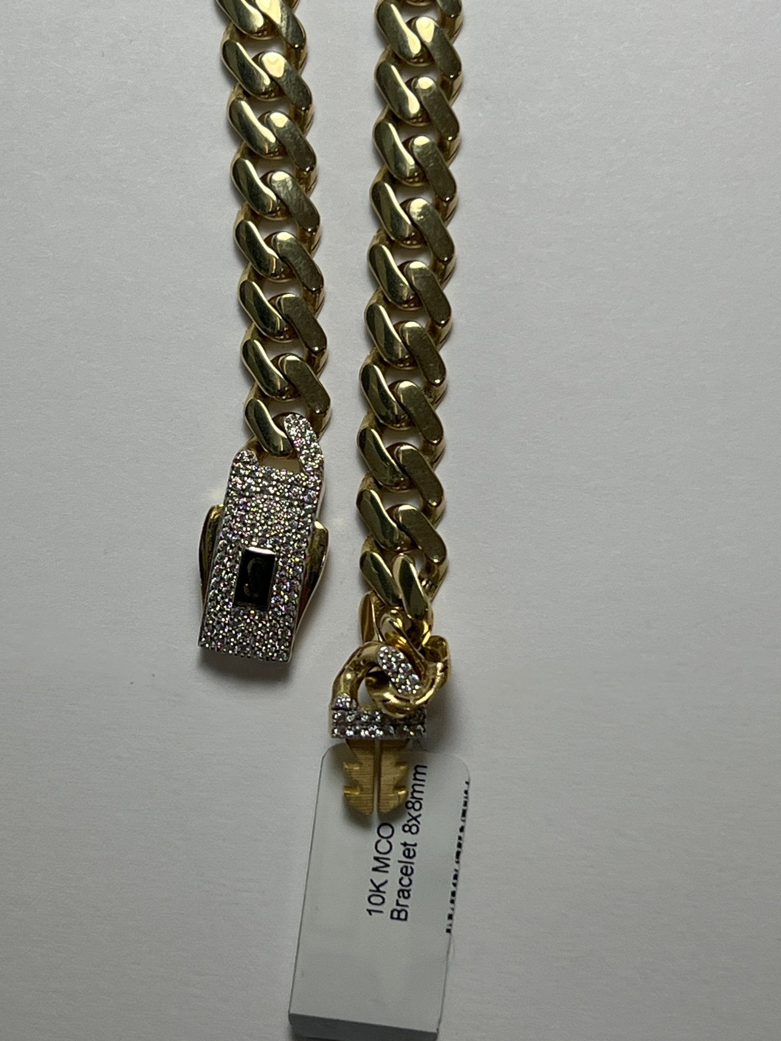 14k gold Cuban link chain necklace Gold cross pendant