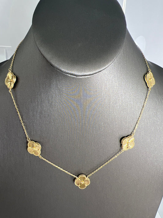 14k gold Cuban link chain necklace Gold cross pendant