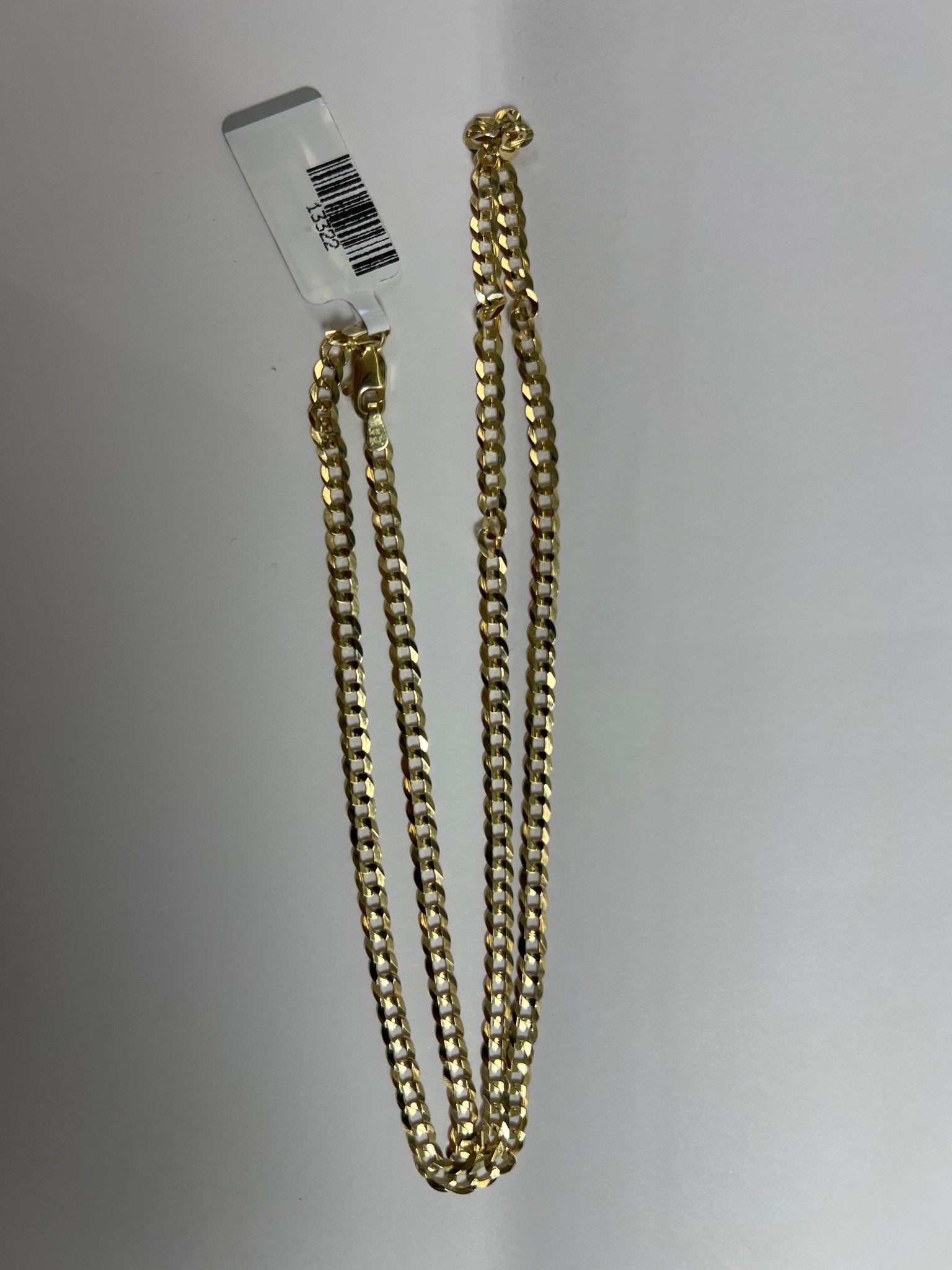14k gold Cuban link chain necklace Gold cross pendant
