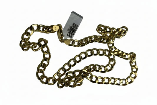 14k gold Cuban link chain necklace Gold cross pendant