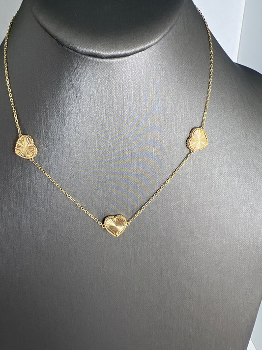 14k gold Cuban link chain necklace Gold cross pendant