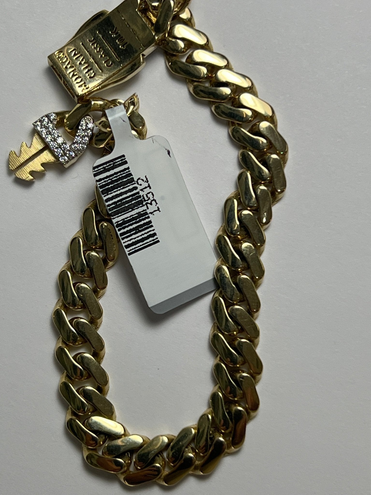 14k gold Cuban link chain necklace Gold cross pendant