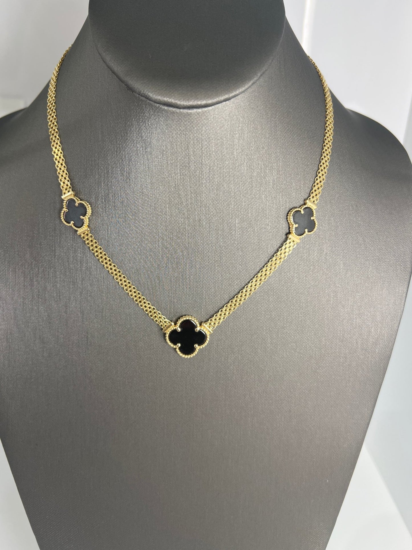 14k gold Cuban link chain necklace Gold cross pendant