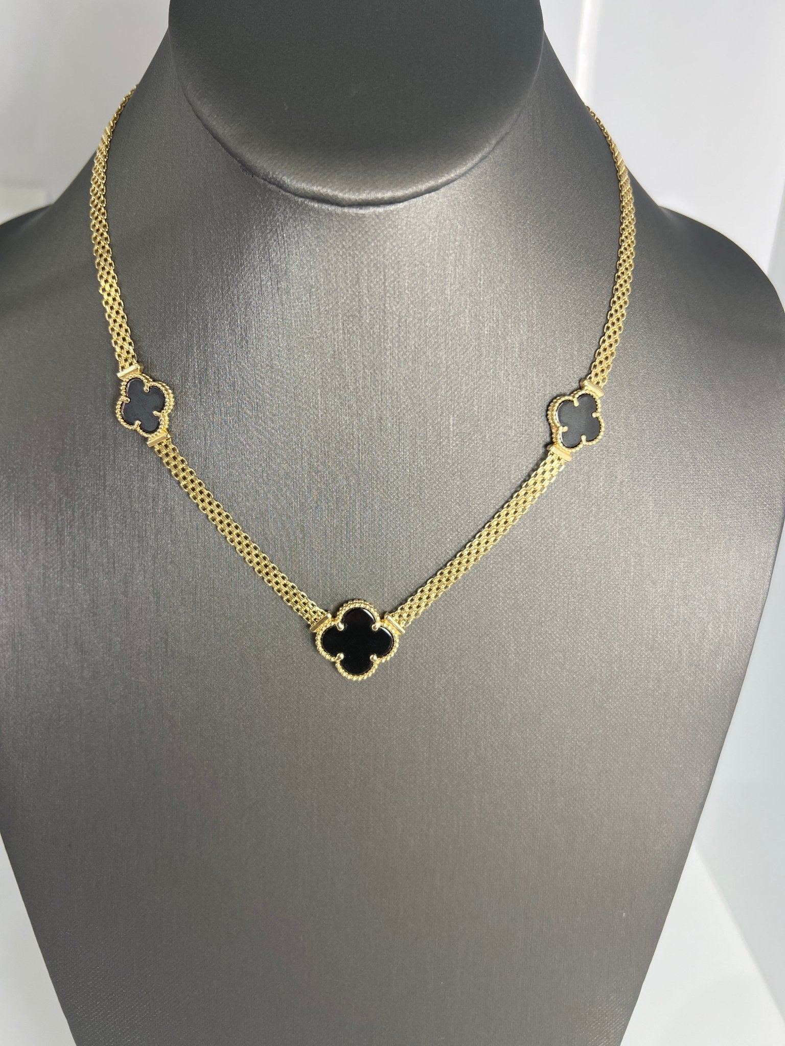 14k gold Cuban link chain necklace Gold cross pendant