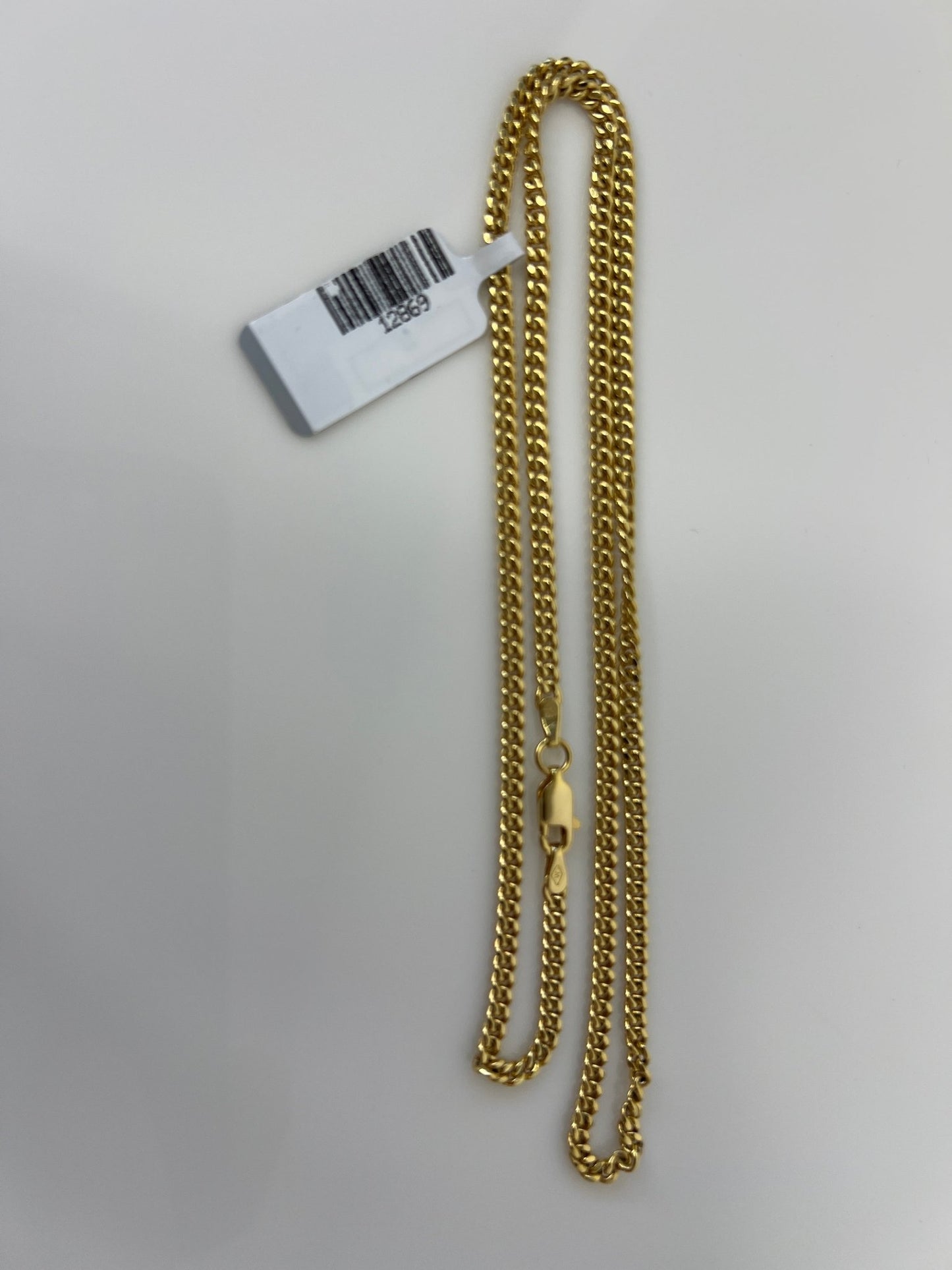 14k gold Cuban link chain necklace Gold cross pendant