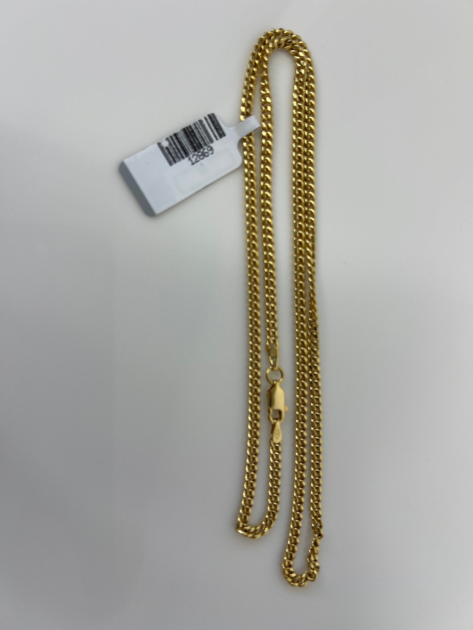 14k gold Cuban link chain necklace Gold cross pendant