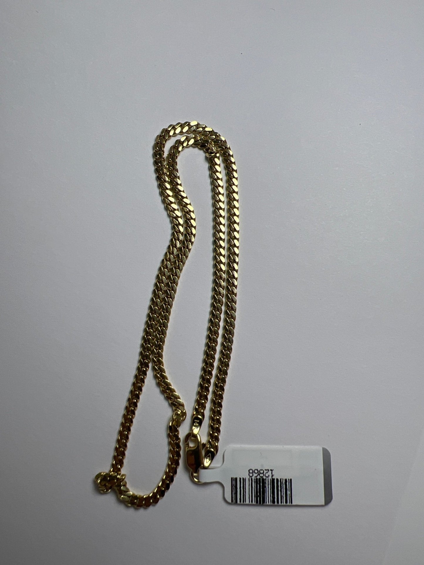 14k gold Cuban link chain necklace Gold cross pendant