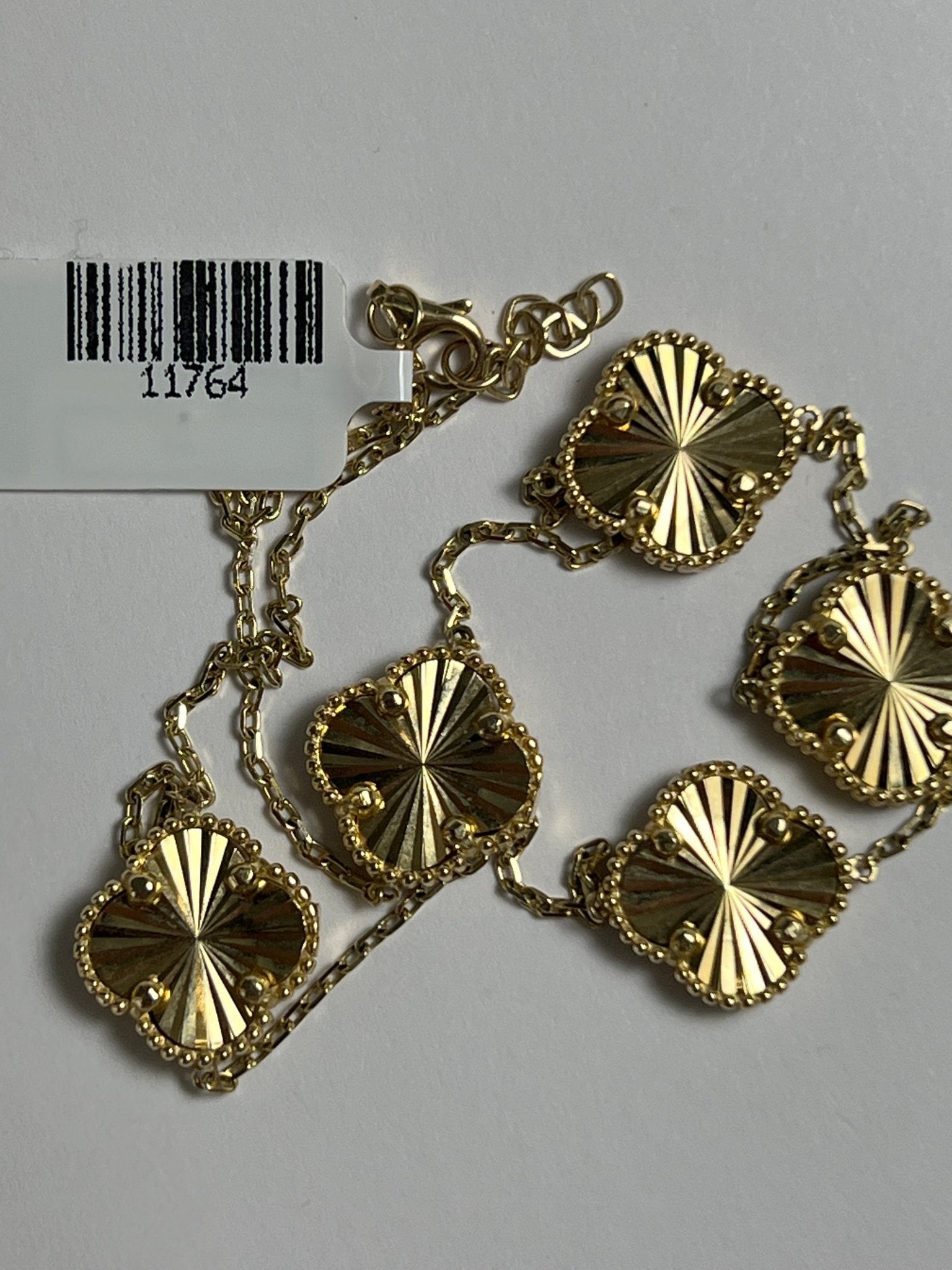 14k gold Cuban link chain necklace Gold cross pendant