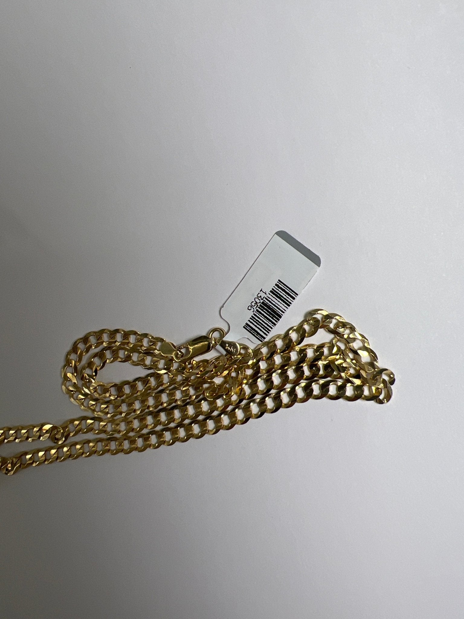 14k gold Cuban link chain necklace Gold cross pendant
