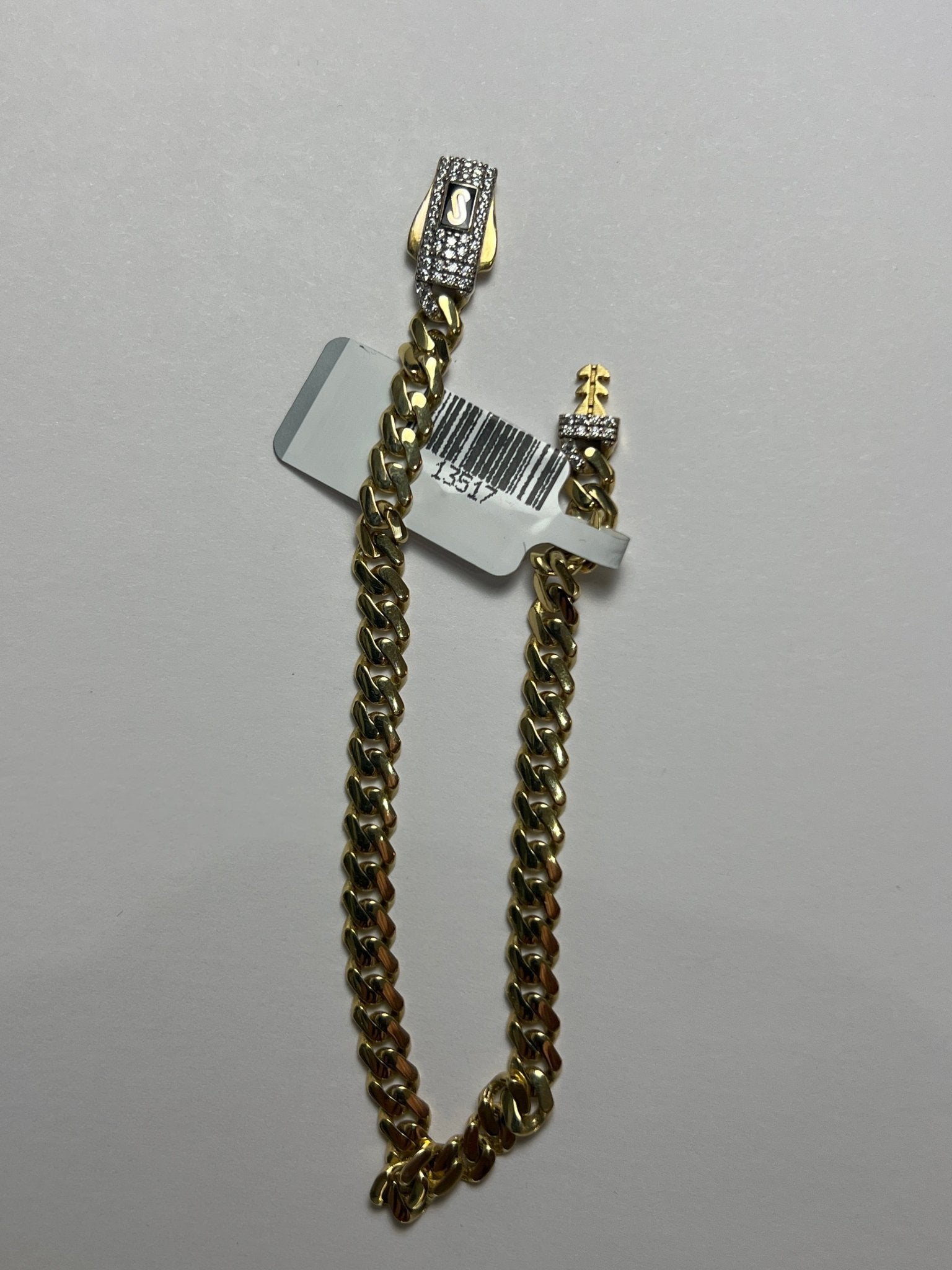 14k gold Cuban link chain necklace Gold cross pendant