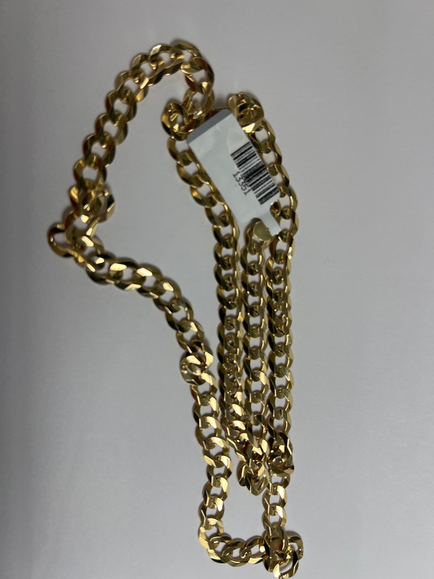 14k gold Cuban link chain necklace Gold cross pendant