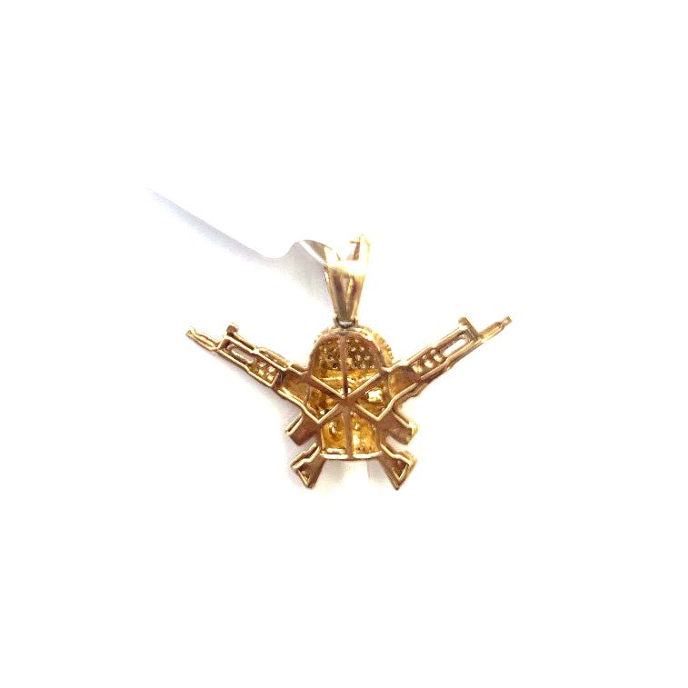14k gold Cuban link chain necklace Gold cross pendant