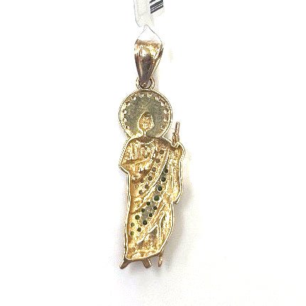 14k gold Cuban link chain necklace Gold cross pendant